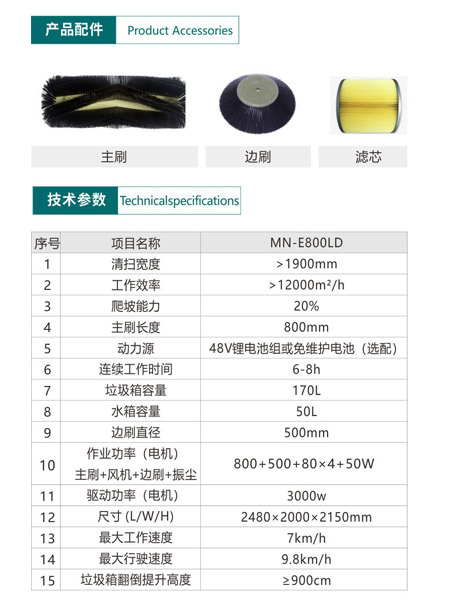 新型全封闭自卸式庄浪扫地机MN-E800LD